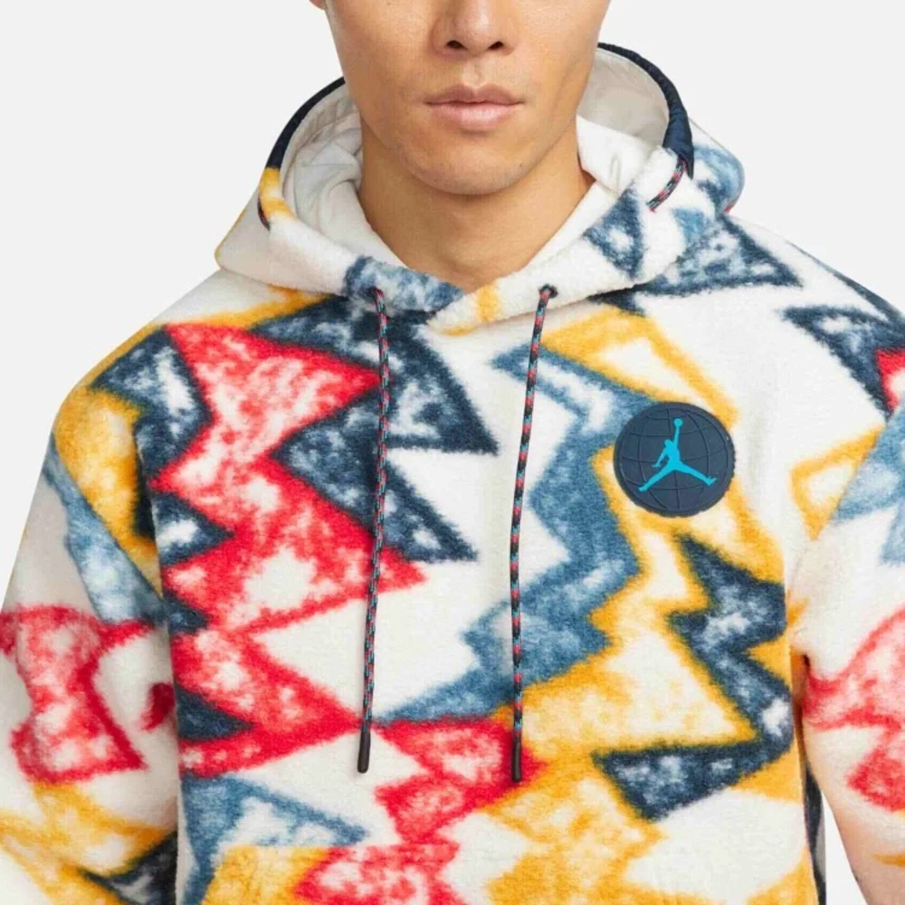 Jordan Contrast‎ Letter Print Long Sleeve Hoodie Sz M - Picture 4 of 11